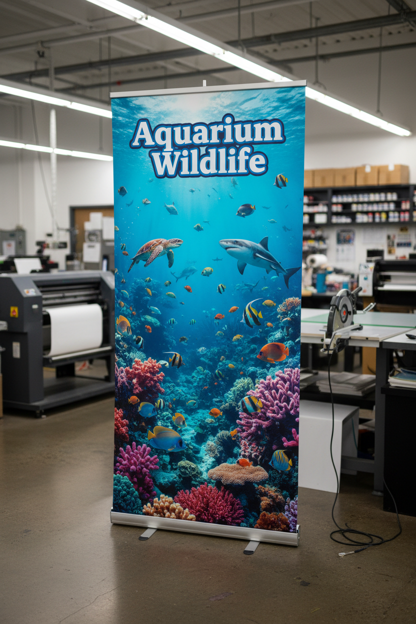 Aquarium Wildlife Retractable Banner