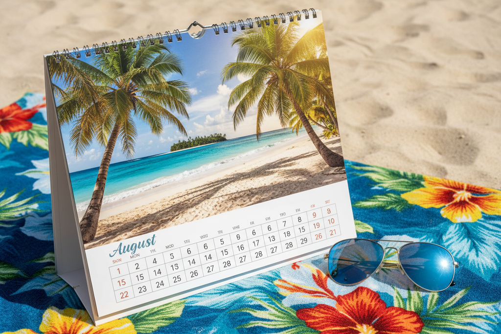 Beach paradise calendar