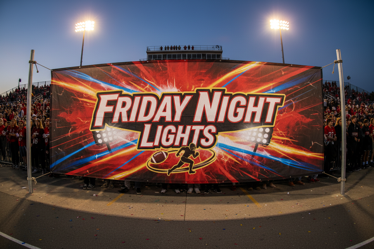 Football Game Entrance Mesh Banner