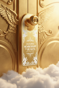 Heaven door hanger with hole cutout