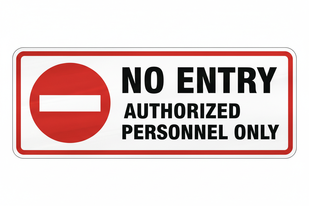 No Entry Aluminum Sign