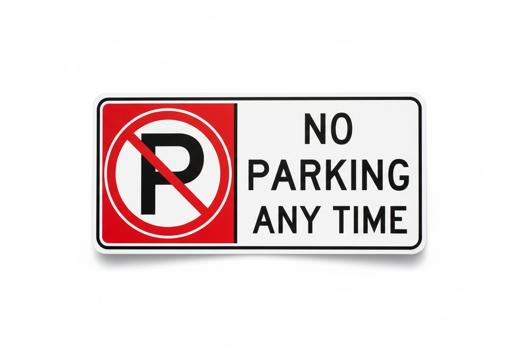 No Parking Aluminum Sign