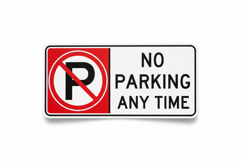 No Parking Aluminum Sign