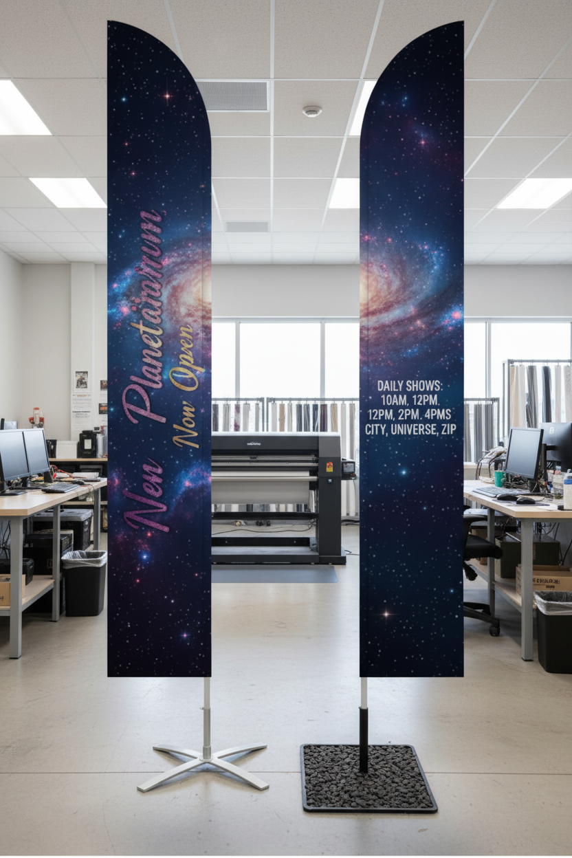 Planetarium Feather Flag - Print Shop