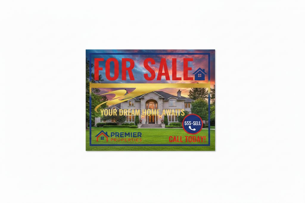 Real Estate Mansion Yard Sign