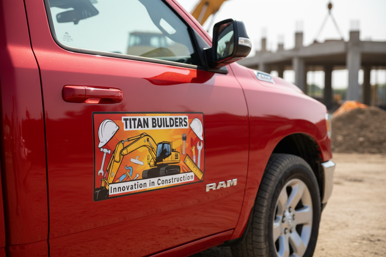 Red Ram truck construction magnet