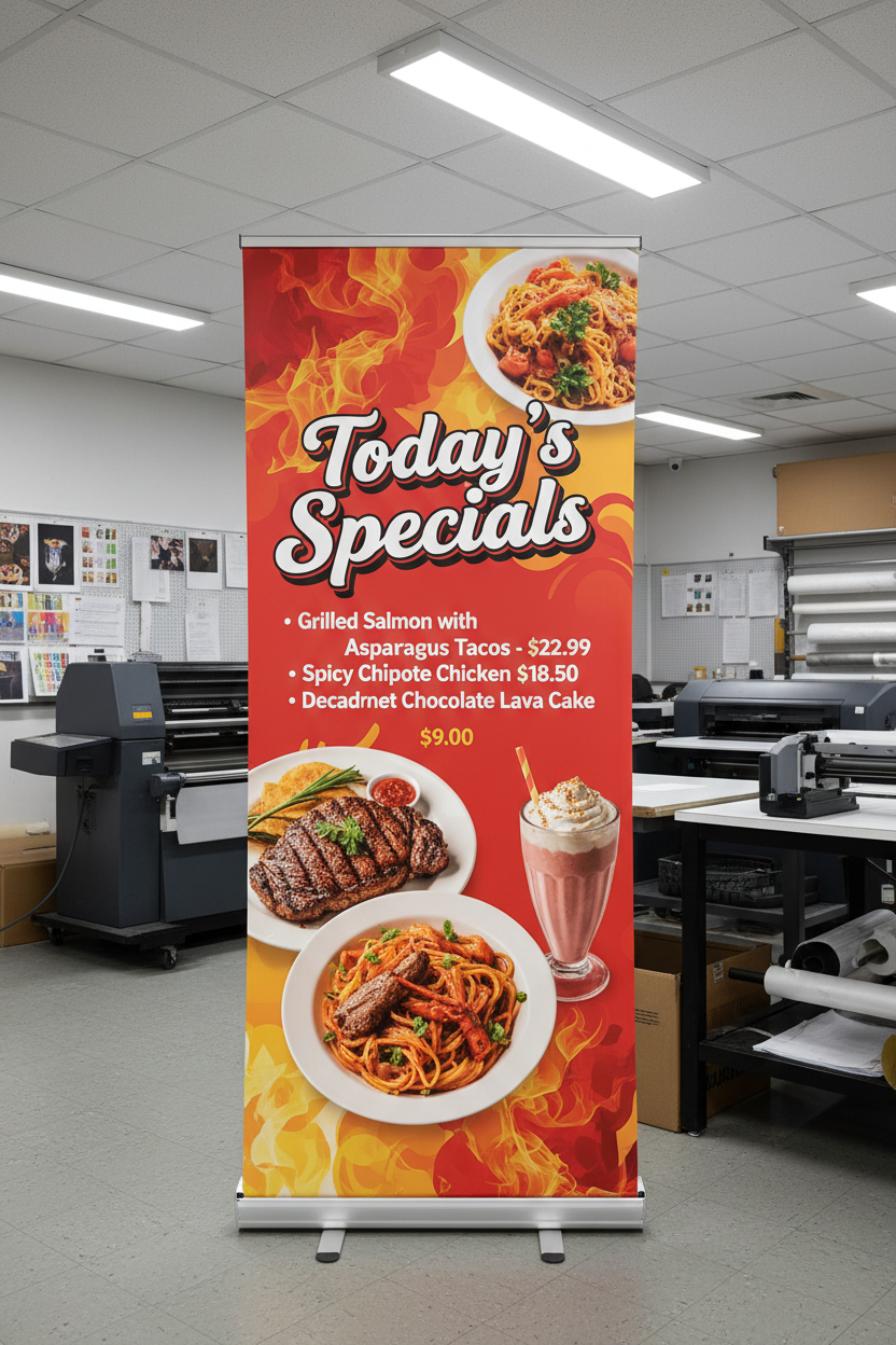 Restaurant Specials Retractable Banner