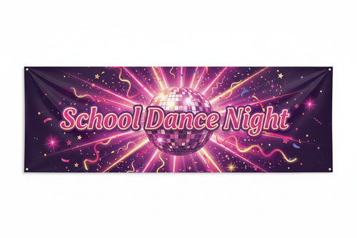School Dance Night Banner